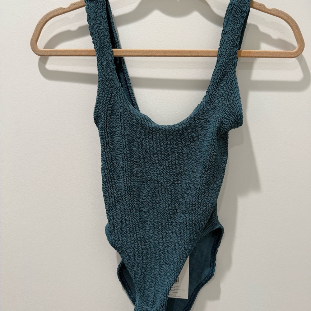 Bond-eye Swim Teal Crinkle One-Piece Swimsuit